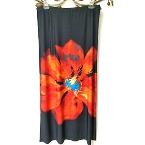Zac & Rachel Spandex Floral Maxi Skirt Small